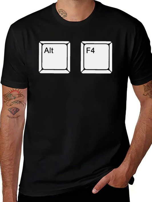 Alt F4 - Keyboard Shortcut Modern Fit Casual T-Shirt ��� Clean And Versatile Design