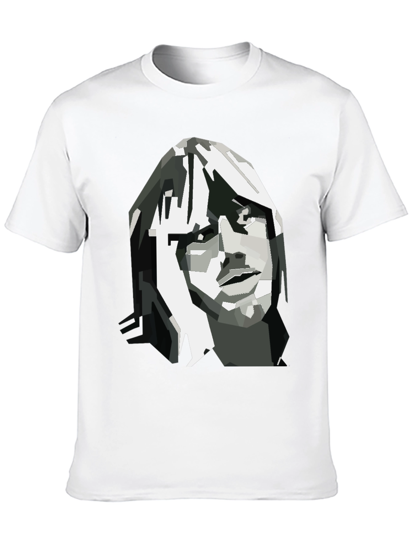 Abstract Face Graphic Black T-Shirt