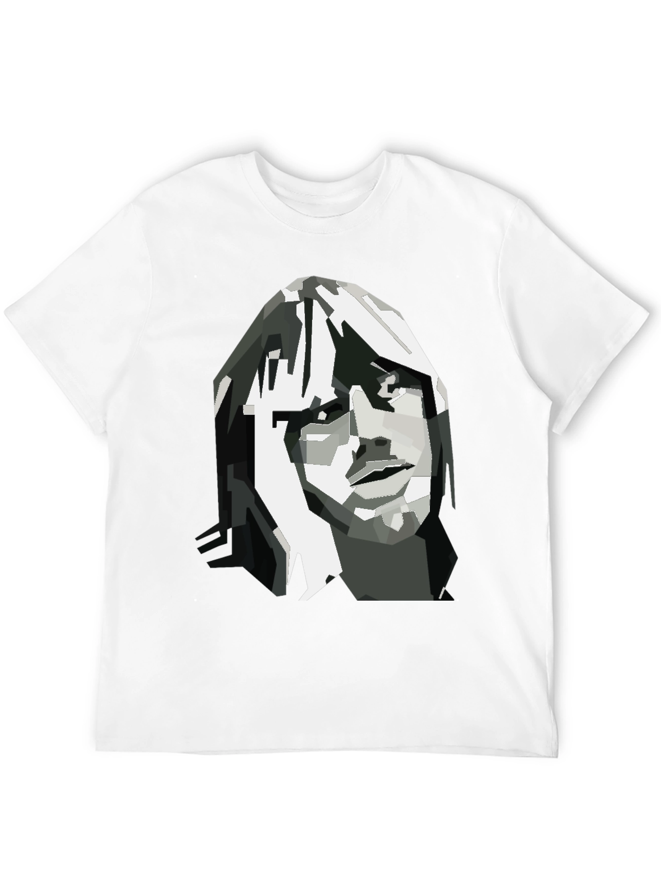 Abstract Face Graphic Black T-Shirt