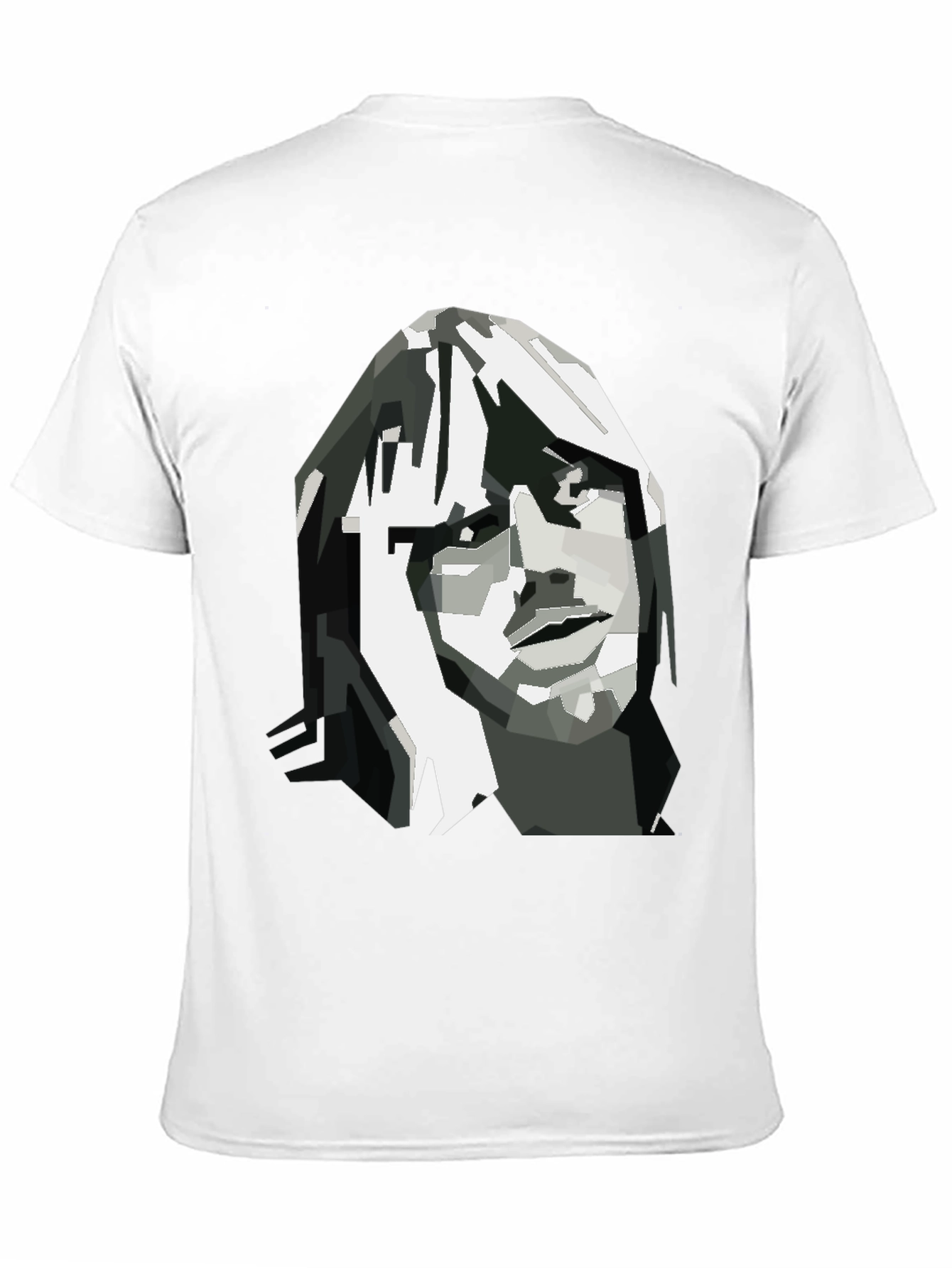 Abstract Face Graphic Black T-Shirt