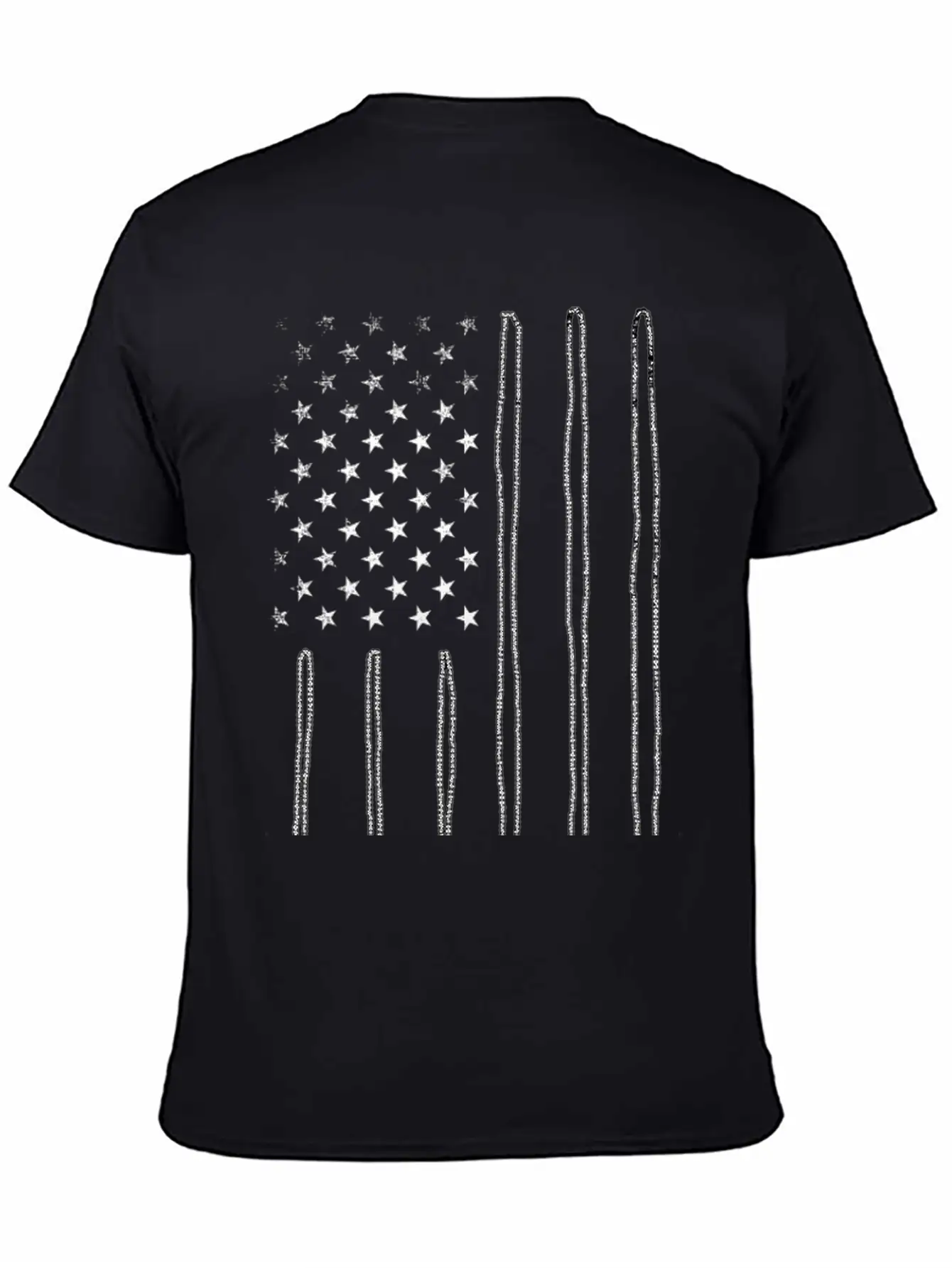 America Flag Dog Tag Lightweight Cotton T-Shirt – Daily Comfort Graphic Shirt