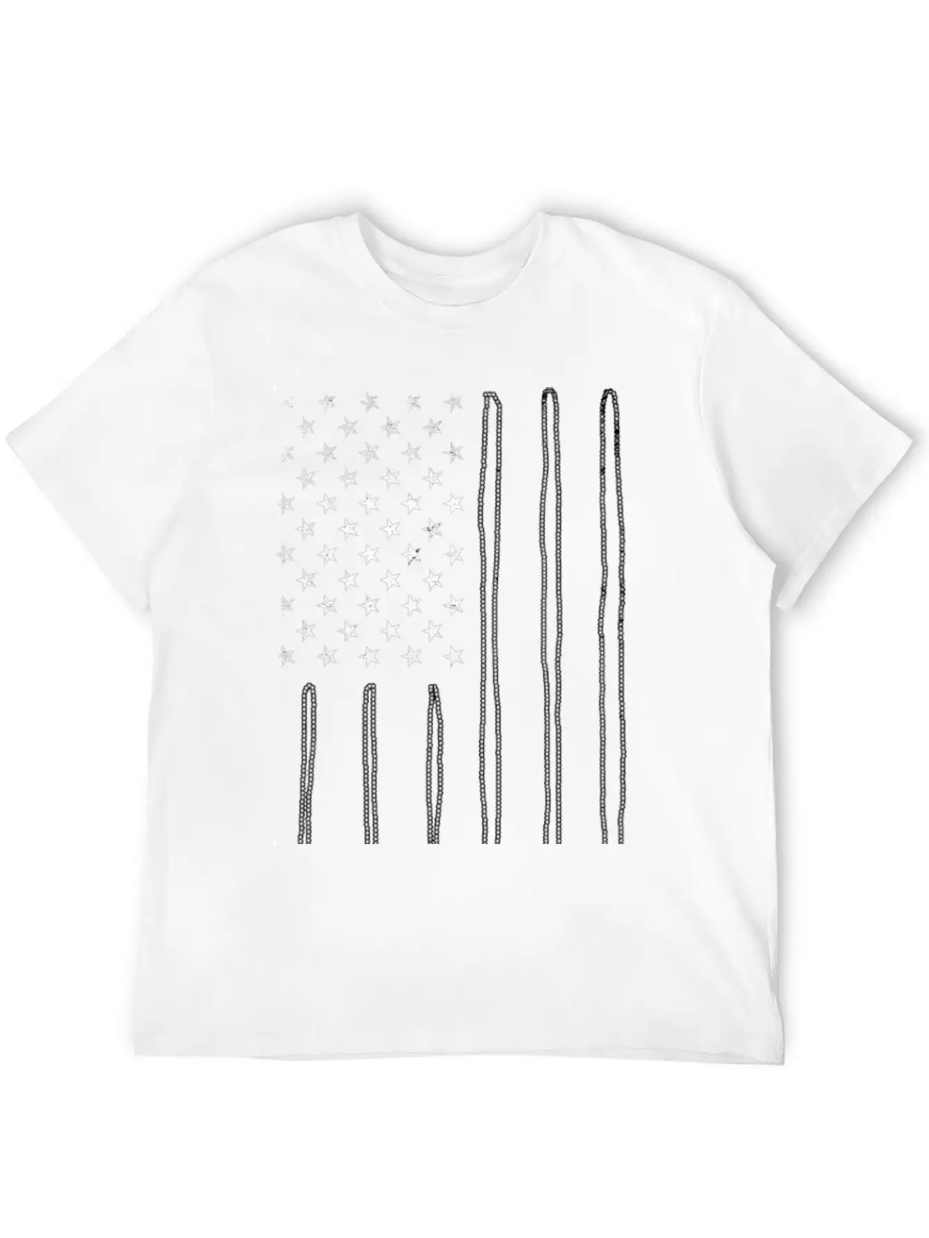 America Flag Dog Tag Lightweight Cotton T-Shirt – Daily Comfort Graphic Shirt