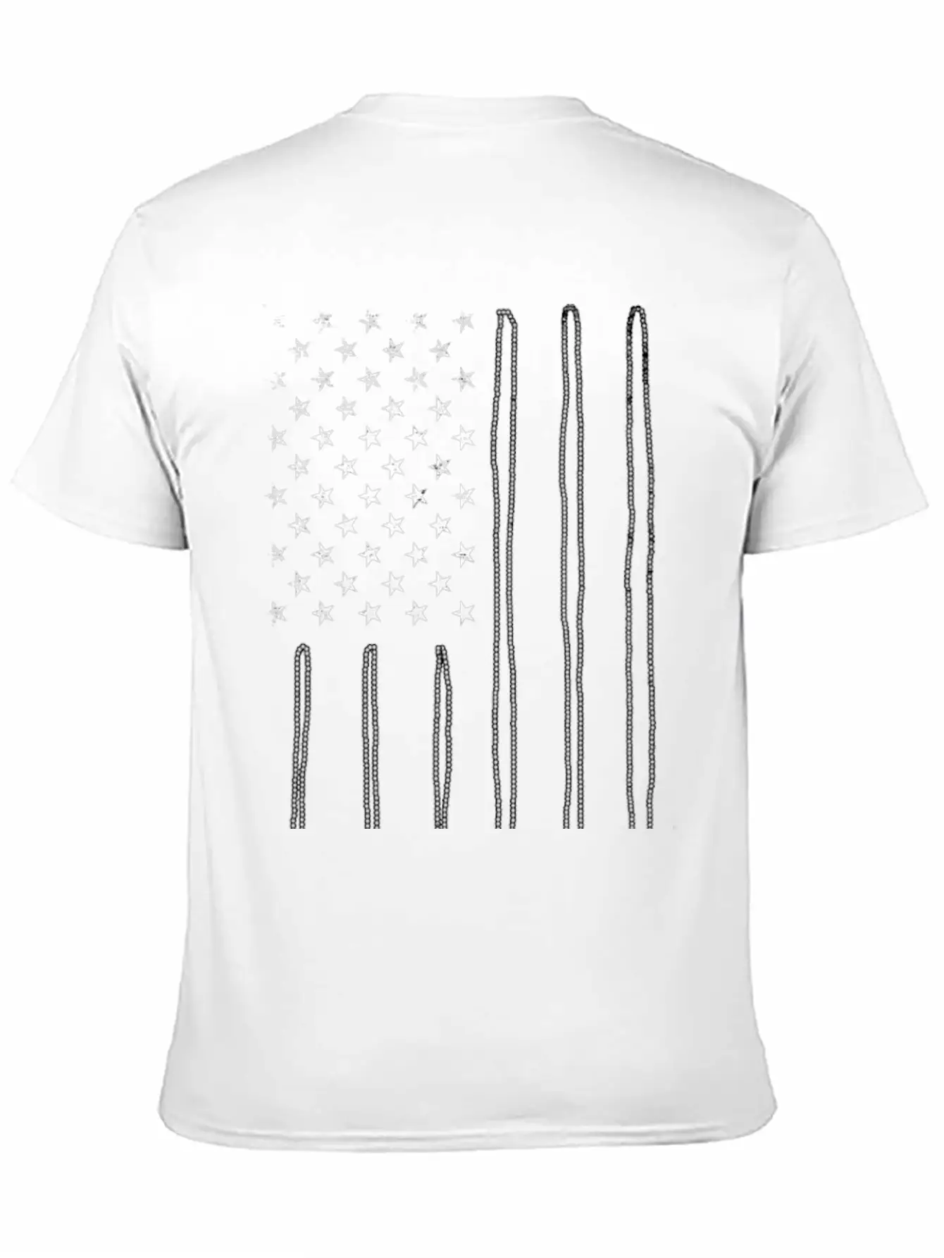 America Flag Dog Tag Lightweight Cotton T-Shirt – Daily Comfort Graphic Shirt