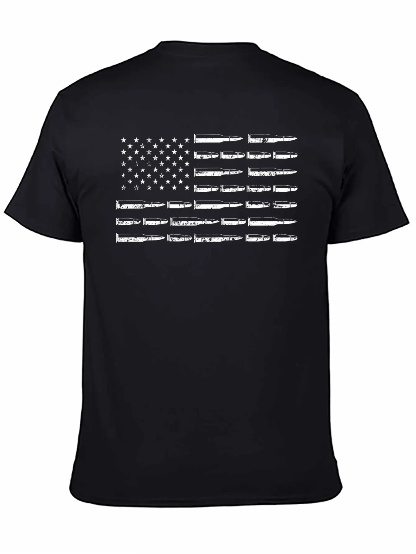 American Flag Bullet Ammo - Patriotic USA Modern Fit Casual T-Shirt – Clean And Versatile Design