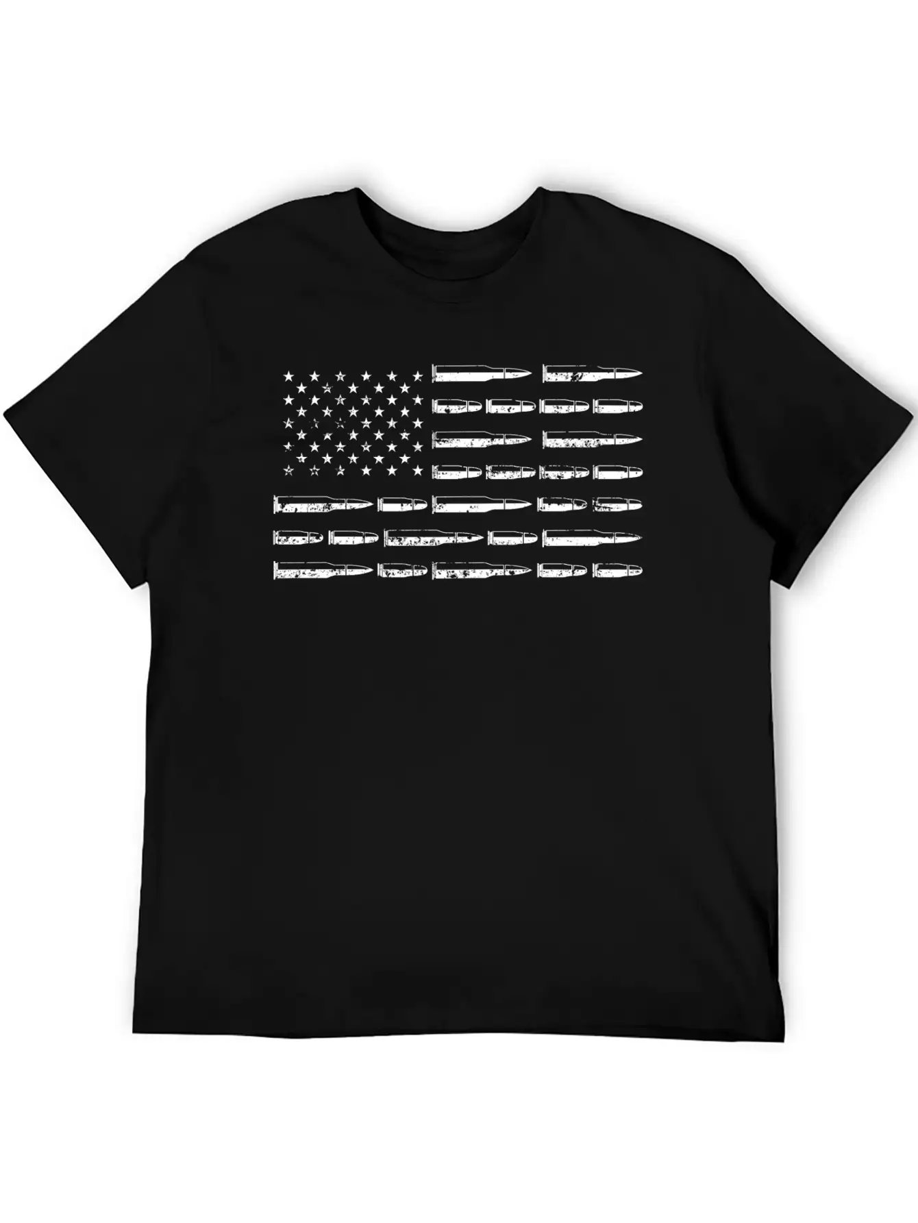 American Flag Bullet Ammo - Patriotic USA Modern Fit Casual T-Shirt – Clean And Versatile Design