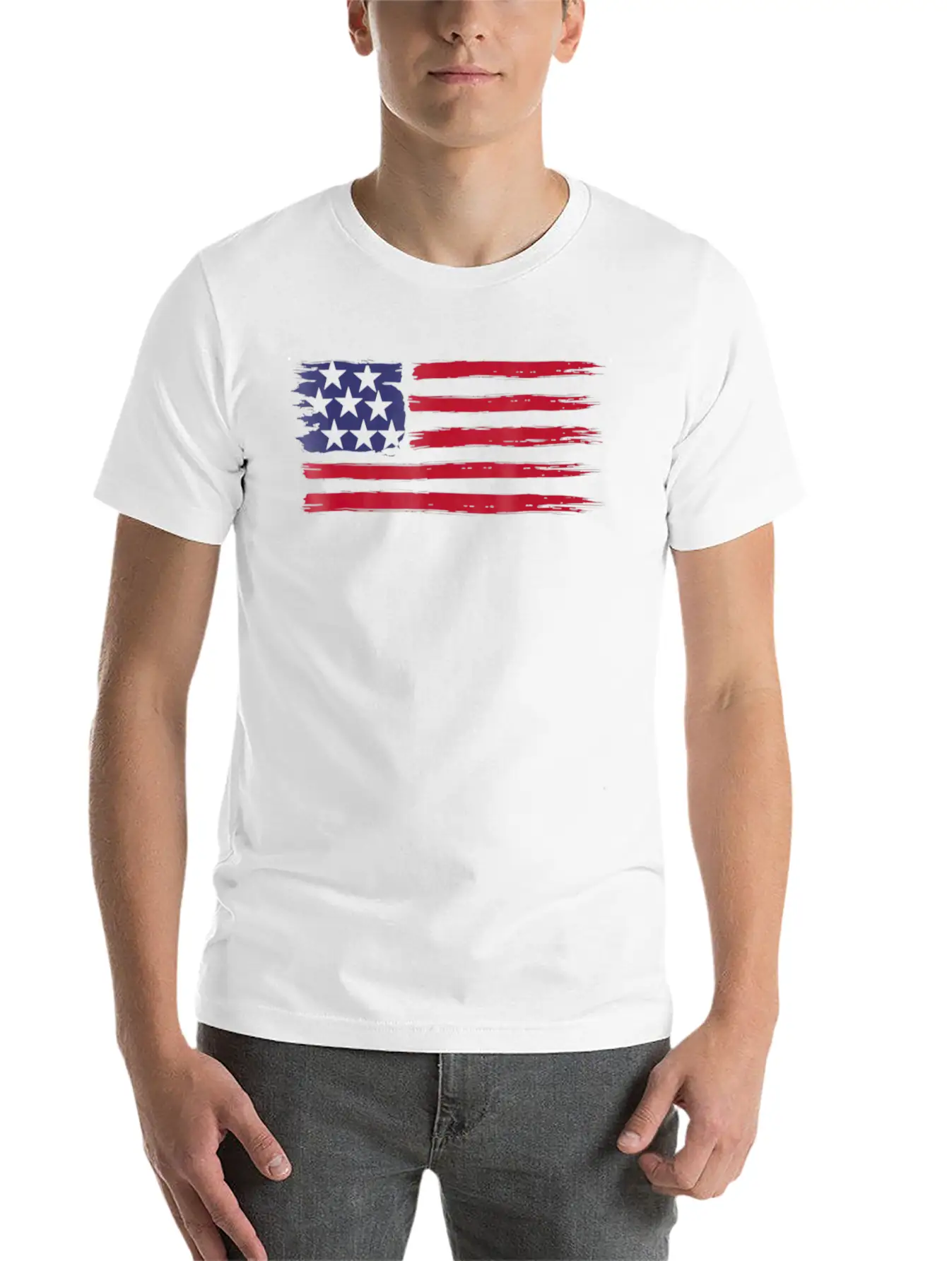 American Flag Cool Vintage 4th Of July USA Flags Basic Graphic T-Shirt – Daily Comfort In Soft Cotton