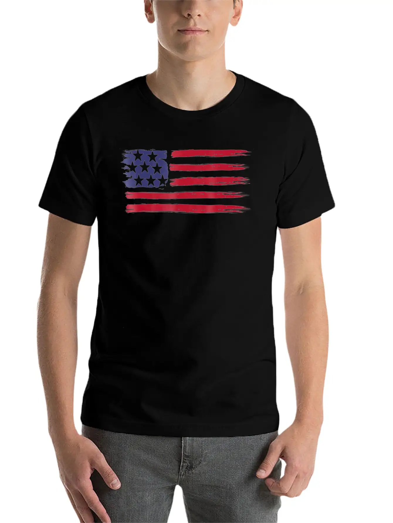 American Flag Cool Vintage 4th Of July USA Flags Basic Graphic T-Shirt – Daily Comfort In Soft Cotton