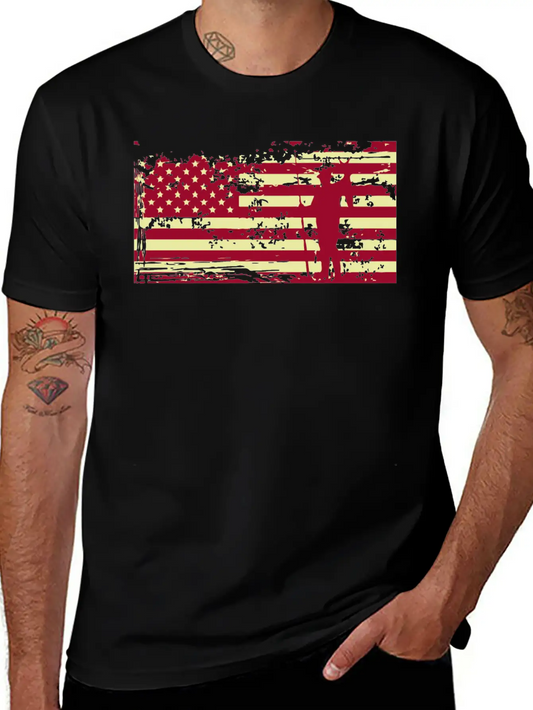 American Flag Fishing Basic Graphic T-Shirt – Daily Comfort In Soft Cotton