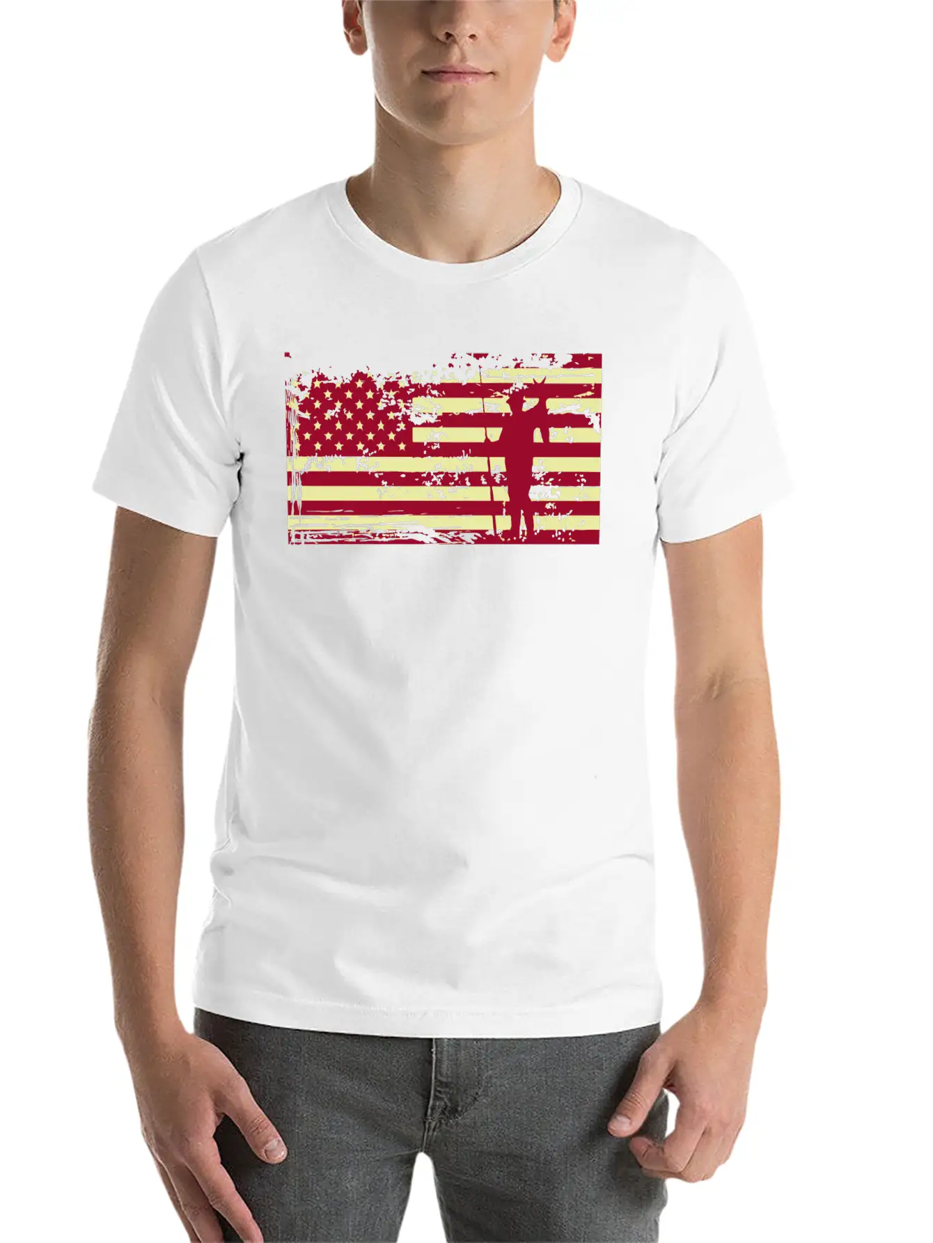 American Flag Fishing Basic Graphic T-Shirt – Daily Comfort In Soft Cotton