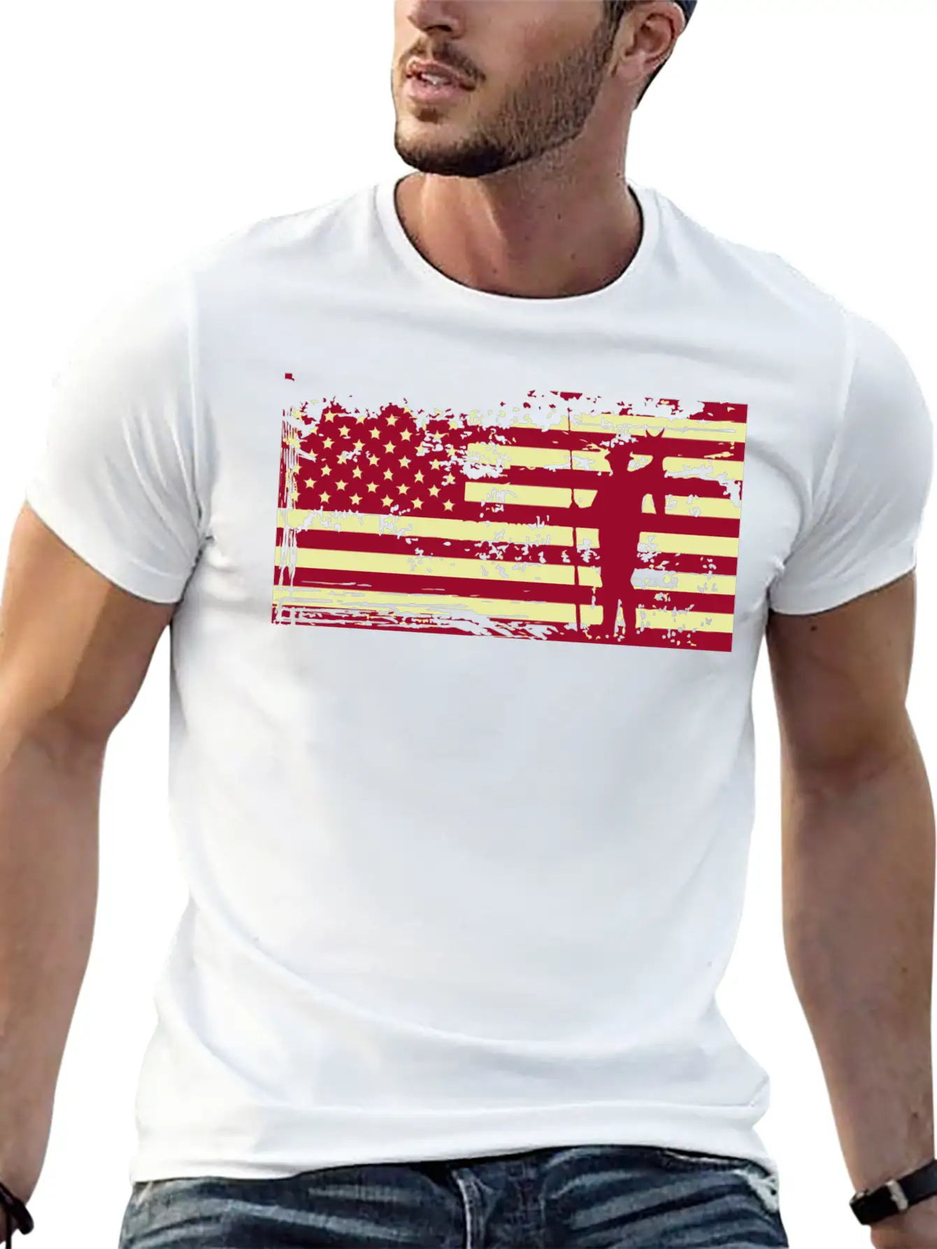 American Flag Fishing Basic Graphic T-Shirt – Daily Comfort In Soft Cotton