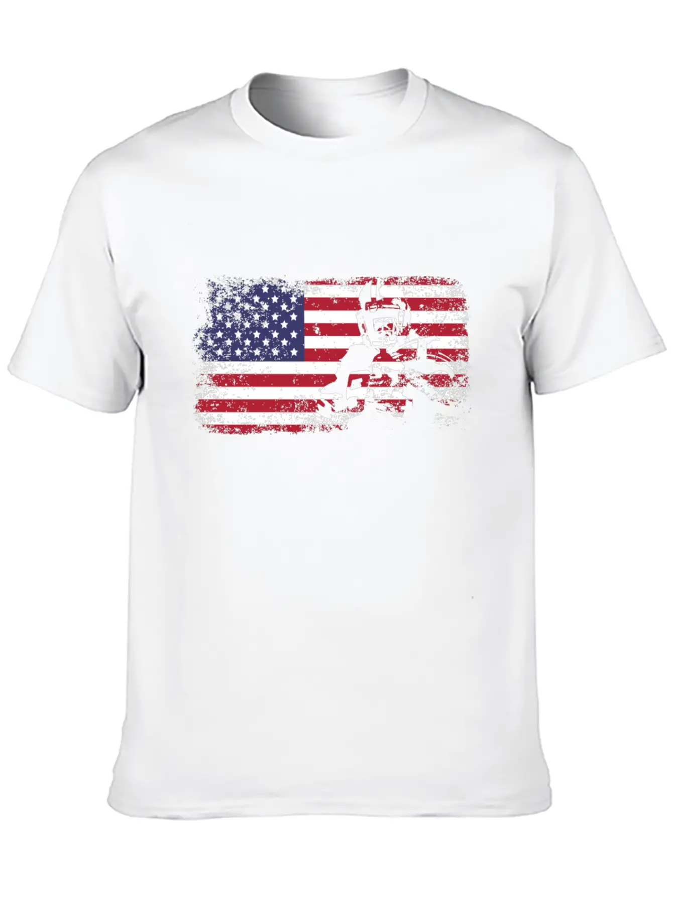 American Flag Football Basic Graphic T-Shirt – Daily Comfort In Soft Cotton