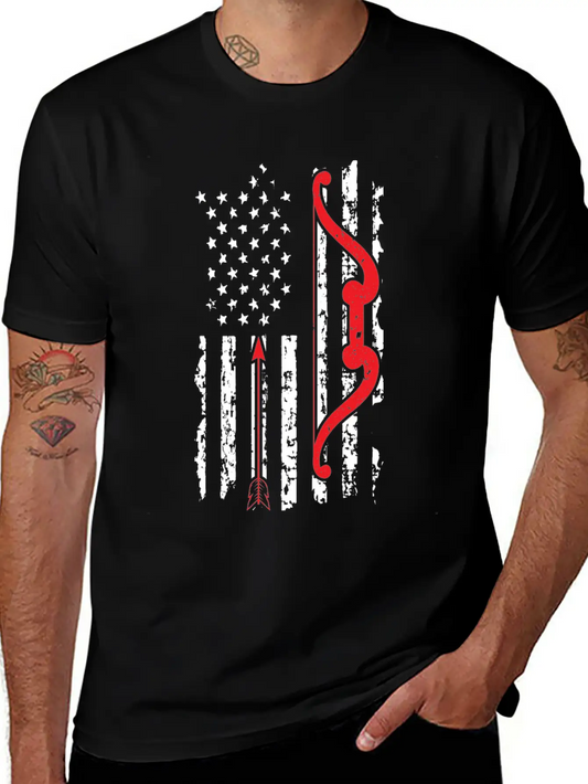 American Flag Hunting Essential Cotton Tee For Daily Outfits – Unisex Style