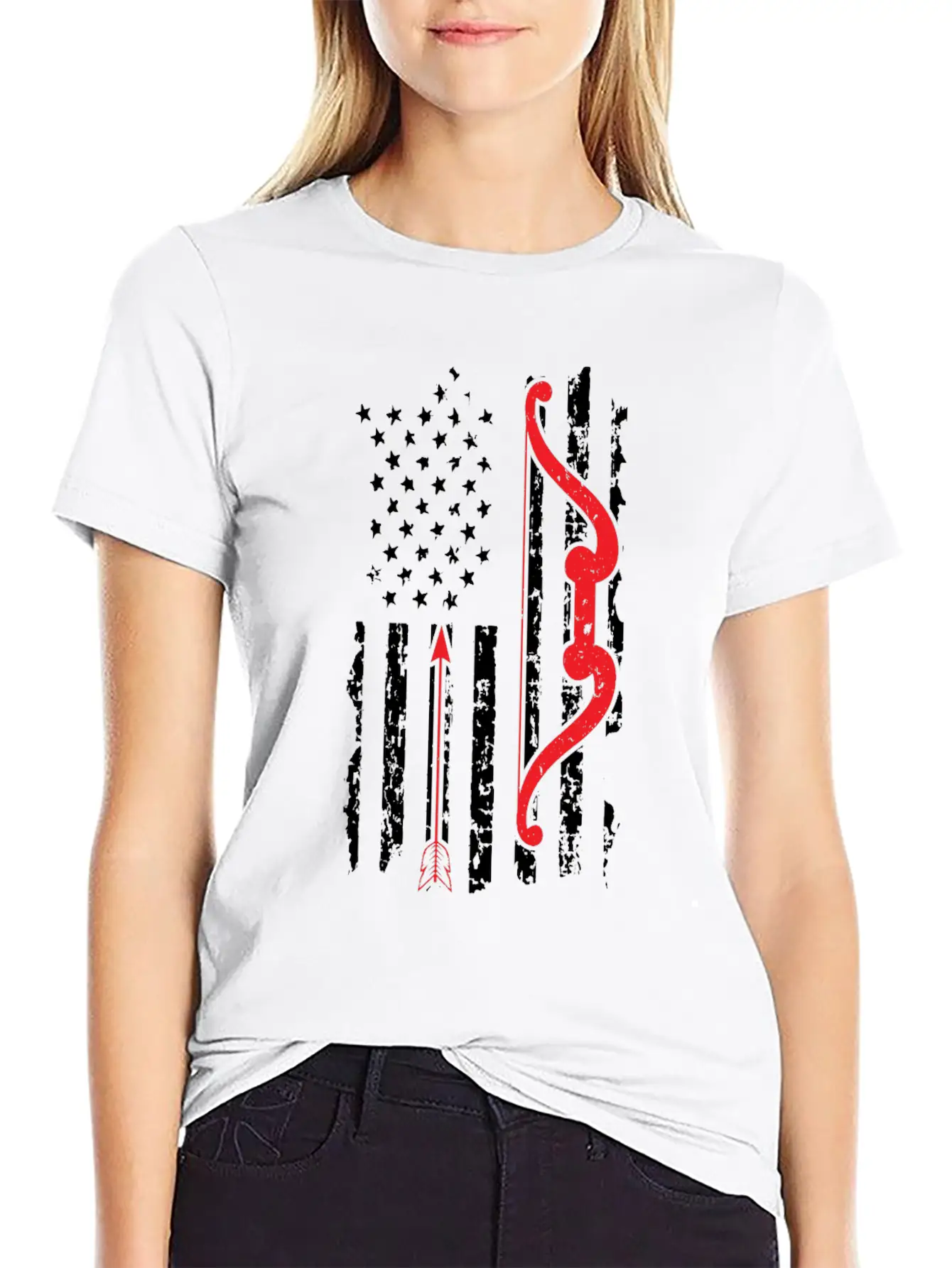 American Flag Hunting Essential Cotton Tee For Daily Outfits – Unisex Style