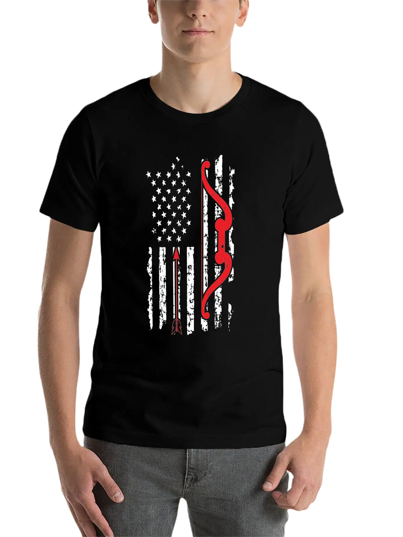 American Flag Hunting Essential Cotton Tee For Daily Outfits – Unisex Style