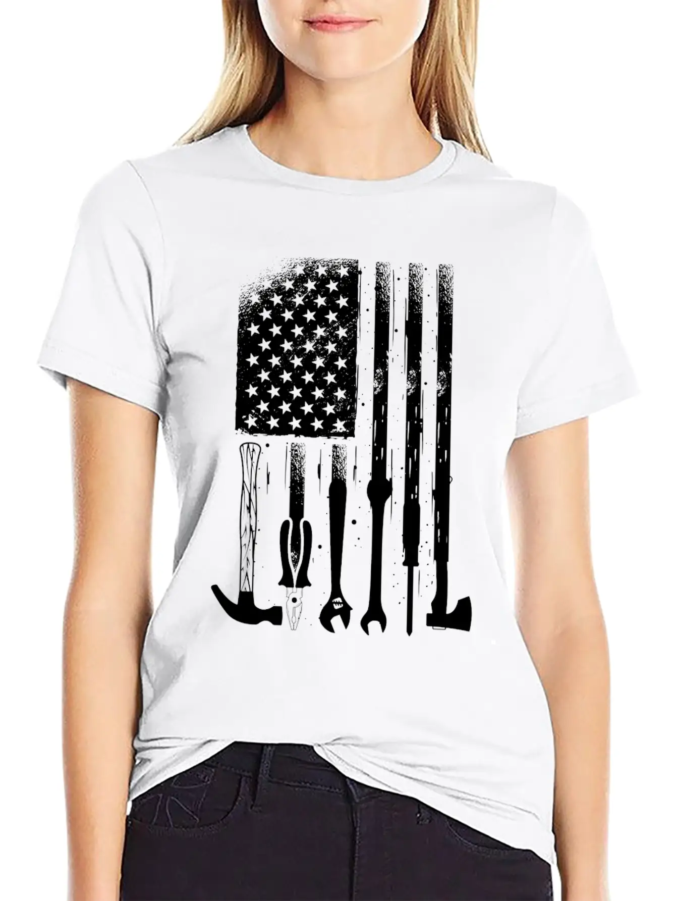 American Flag Mechanic Tools Proud Craftsman USA Unisex Casual T-Shirt – Clean Design For Daily Comfort