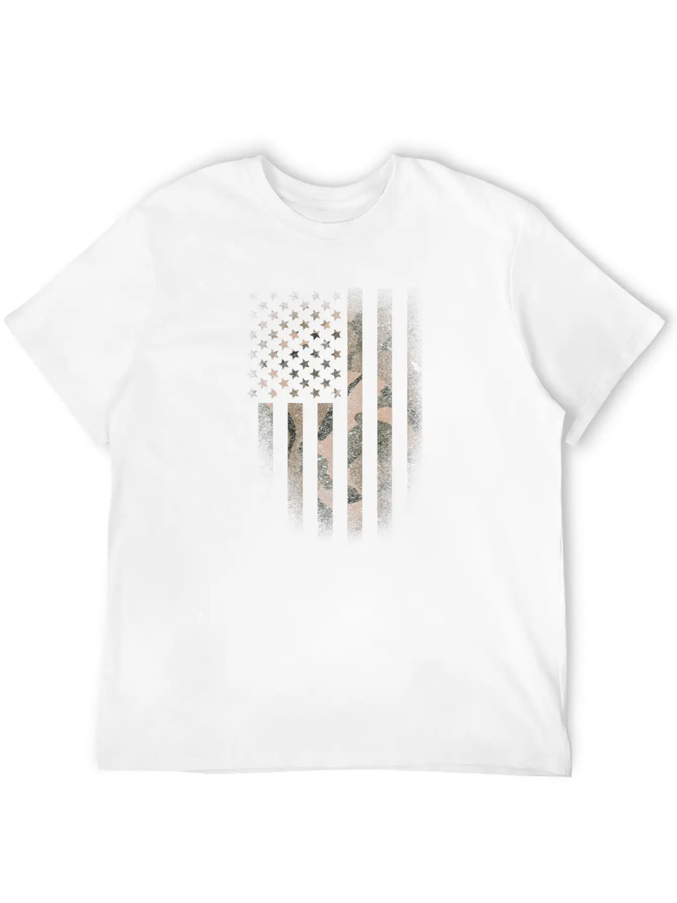 American Flag Military Tactical Camouflage Desert Lightweight Cotton T-Shirt – Daily Comfort Graphic Shirt