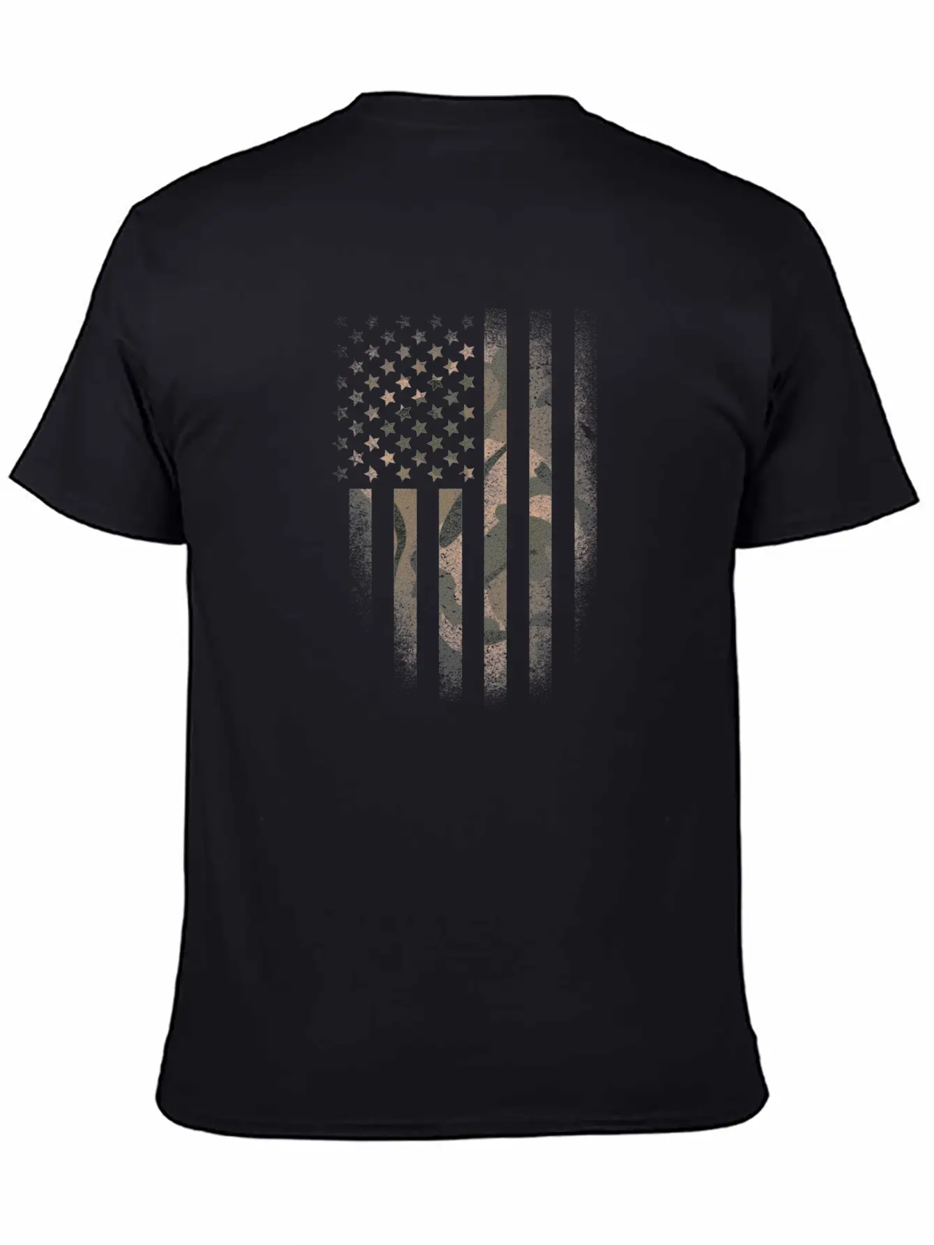 American Flag Military Tactical Camouflage Desert Lightweight Cotton T-Shirt – Daily Comfort Graphic Shirt