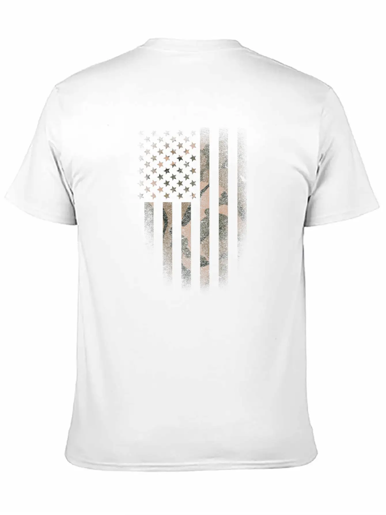 American Flag Military Tactical Camouflage Desert Lightweight Cotton T-Shirt – Daily Comfort Graphic Shirt