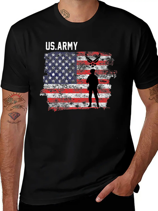 American Flag Veteran Unisex Casual T-Shirt – Clean Design For Daily Comfort
