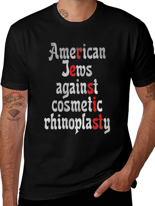 American Jews Against Cosmetic Rhinoplasty Classic Fit Graphic Tee For Daily Comfort – Unisex Cotton Shirt
