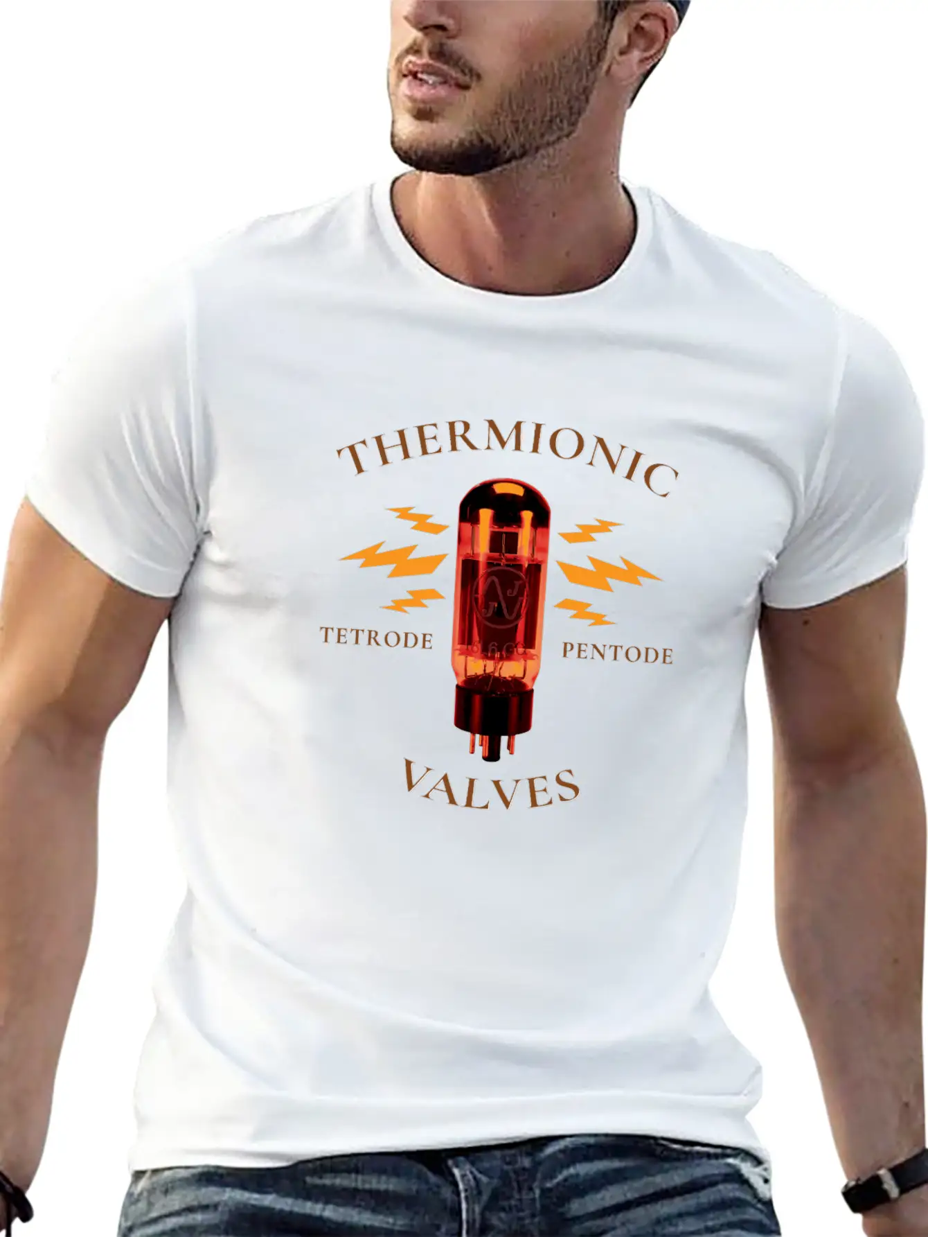 Analog Thermionic Valve Tube Modern Fit Casual T-Shirt – Clean And Versatile Design