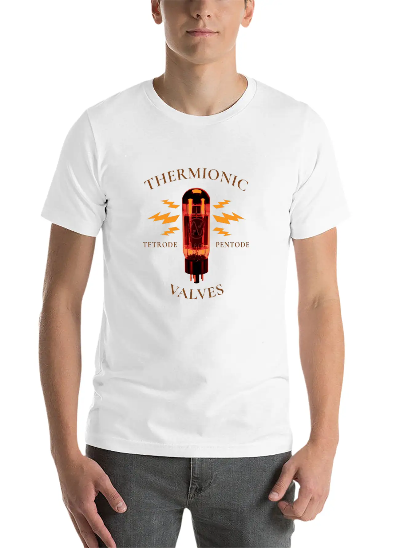 Analog Thermionic Valve Tube Modern Fit Casual T-Shirt – Clean And Versatile Design
