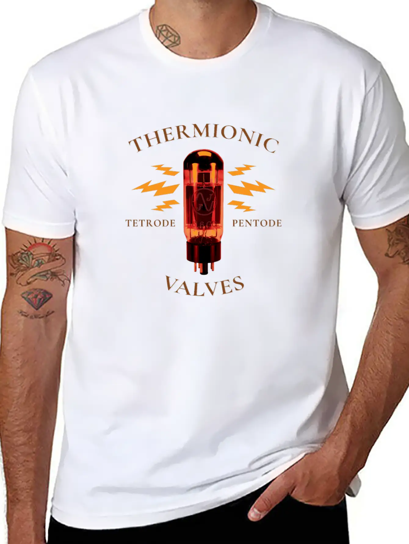 Analog Thermionic Valve Tube Modern Fit Casual T-Shirt – Clean And Versatile Design