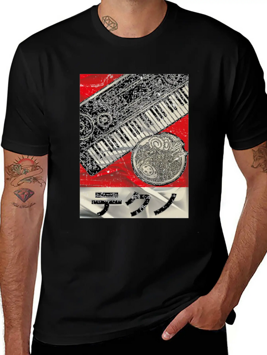 Analog Vintage Keyboard Ramen Synthesizer Lightweight Cotton T-Shirt – Daily Comfort Graphic Shirt