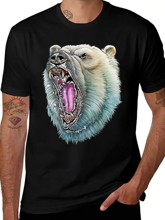 Angry Polar Bear Soft Cotton Short Sleeve Tee – Unisex Wardrobe Staple