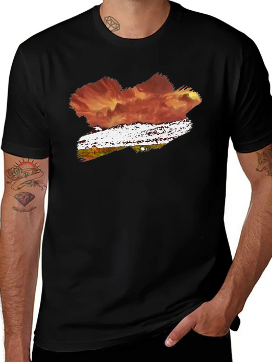 Angry Sky Lightweight Cotton T-Shirt – Daily Comfort Graphic Shirt