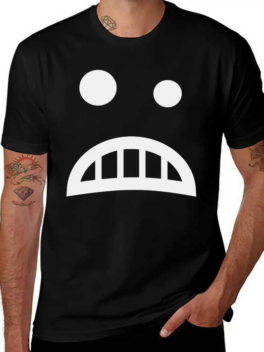 Angst Smiley Modern Fit Casual T-Shirt – Clean And Versatile Design