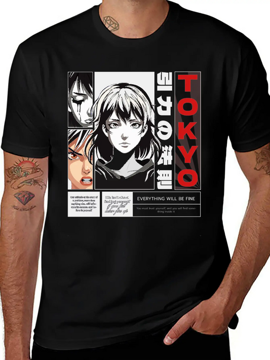 Anime Streetwear Design Unisex Casual T-Shirt – Clean Design For Daily Comfort