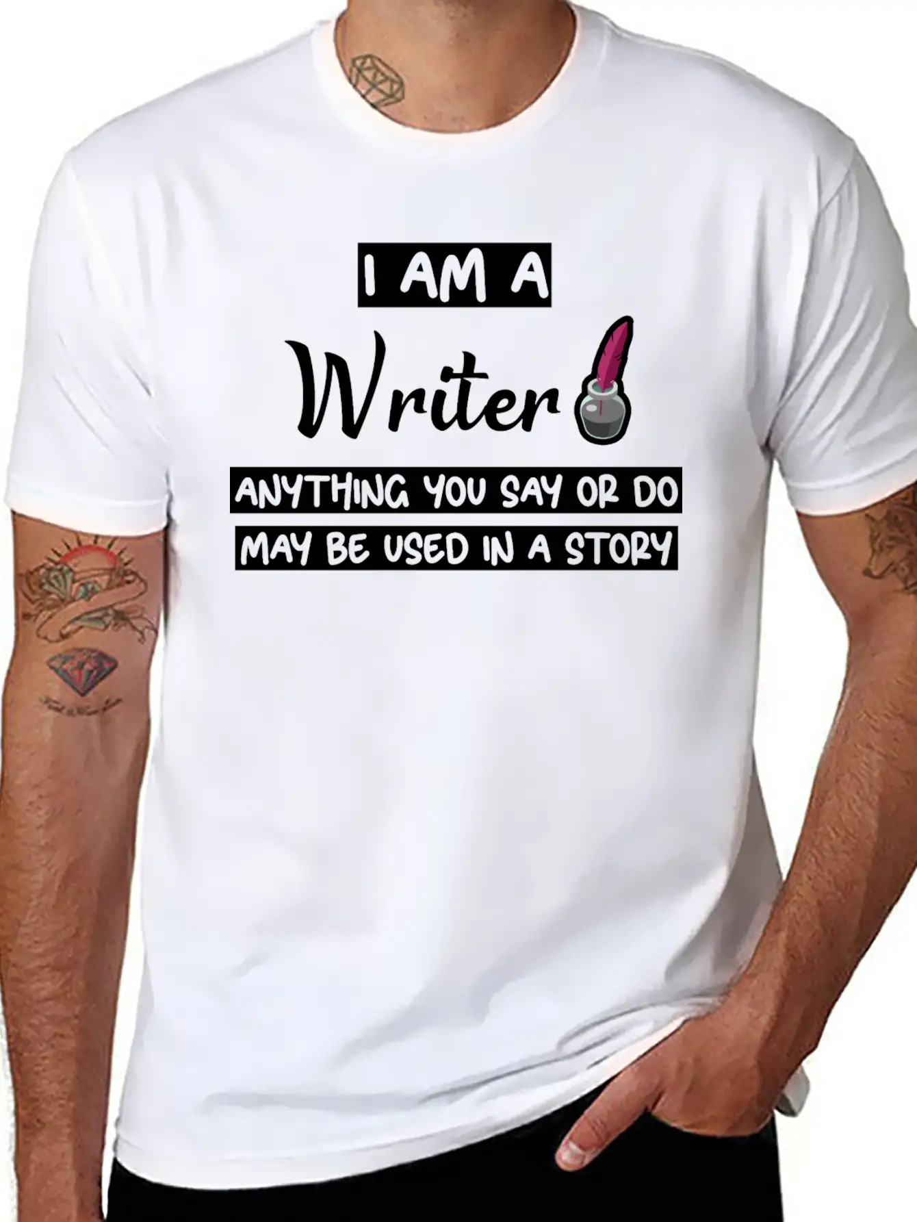 Anything You Say Or Do May Be Used In A Story 3 Lightweight Cotton T-Shirt – Daily Comfort Graphic Shirt