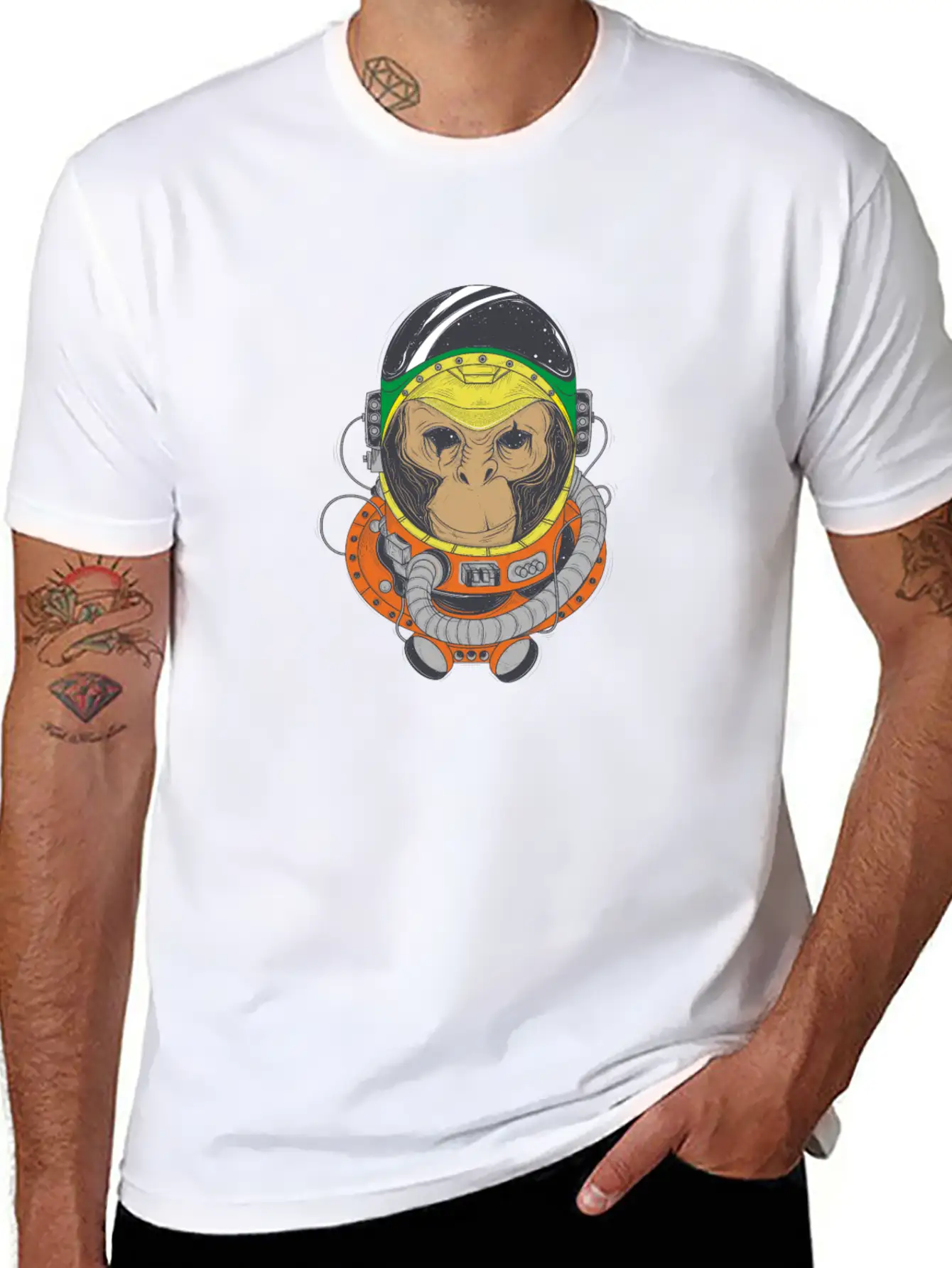 Ape In Space Essential Cotton Tee For Daily Outfits – Unisex Style
