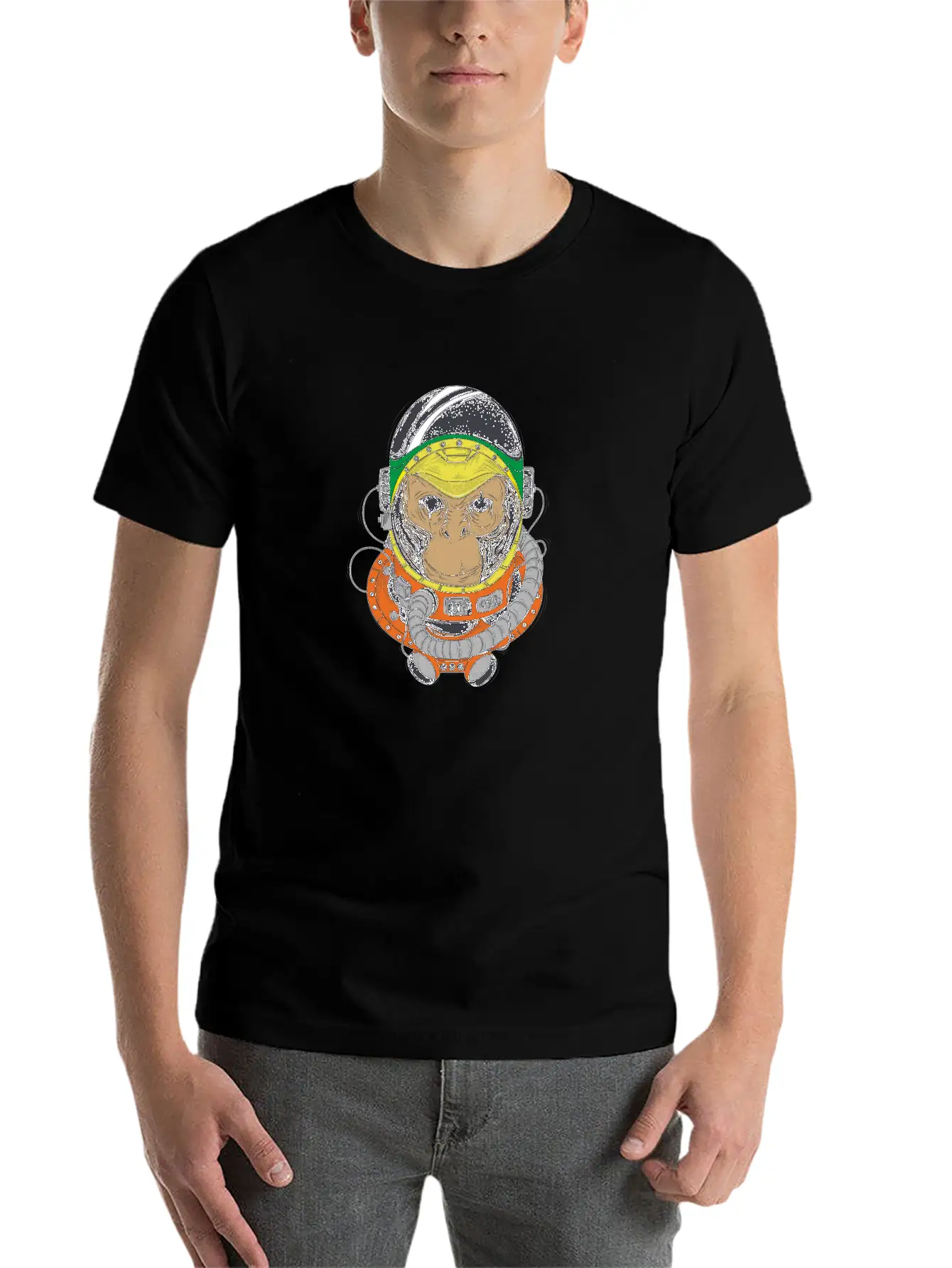 Ape In Space Essential Cotton Tee For Daily Outfits – Unisex Style