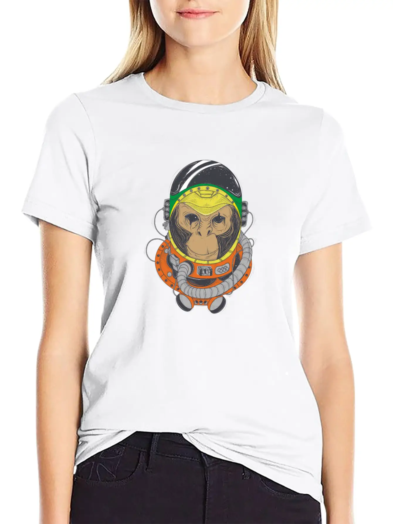 Ape In Space Essential Cotton Tee For Daily Outfits – Unisex Style
