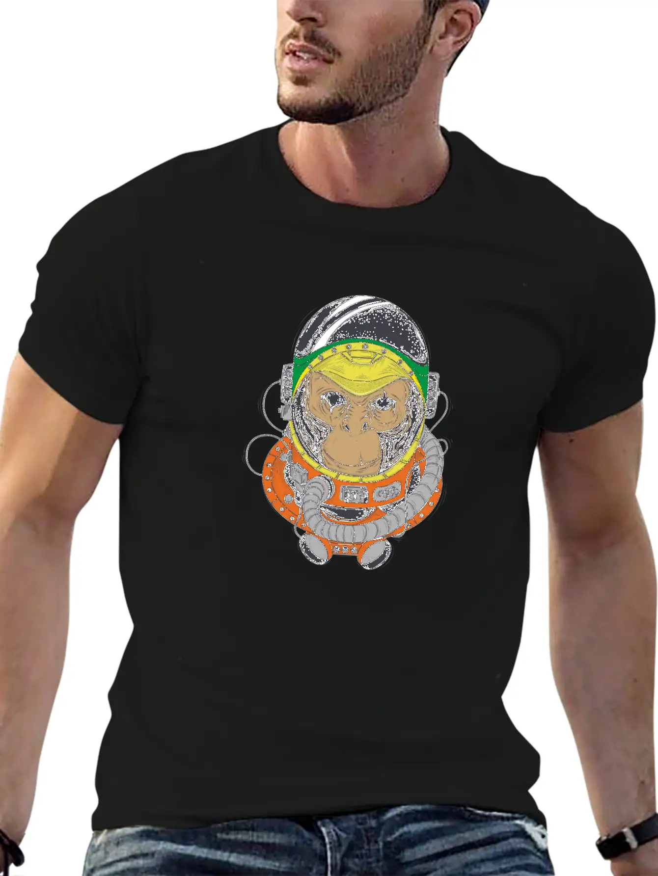 Ape In Space Essential Cotton Tee For Daily Outfits – Unisex Style