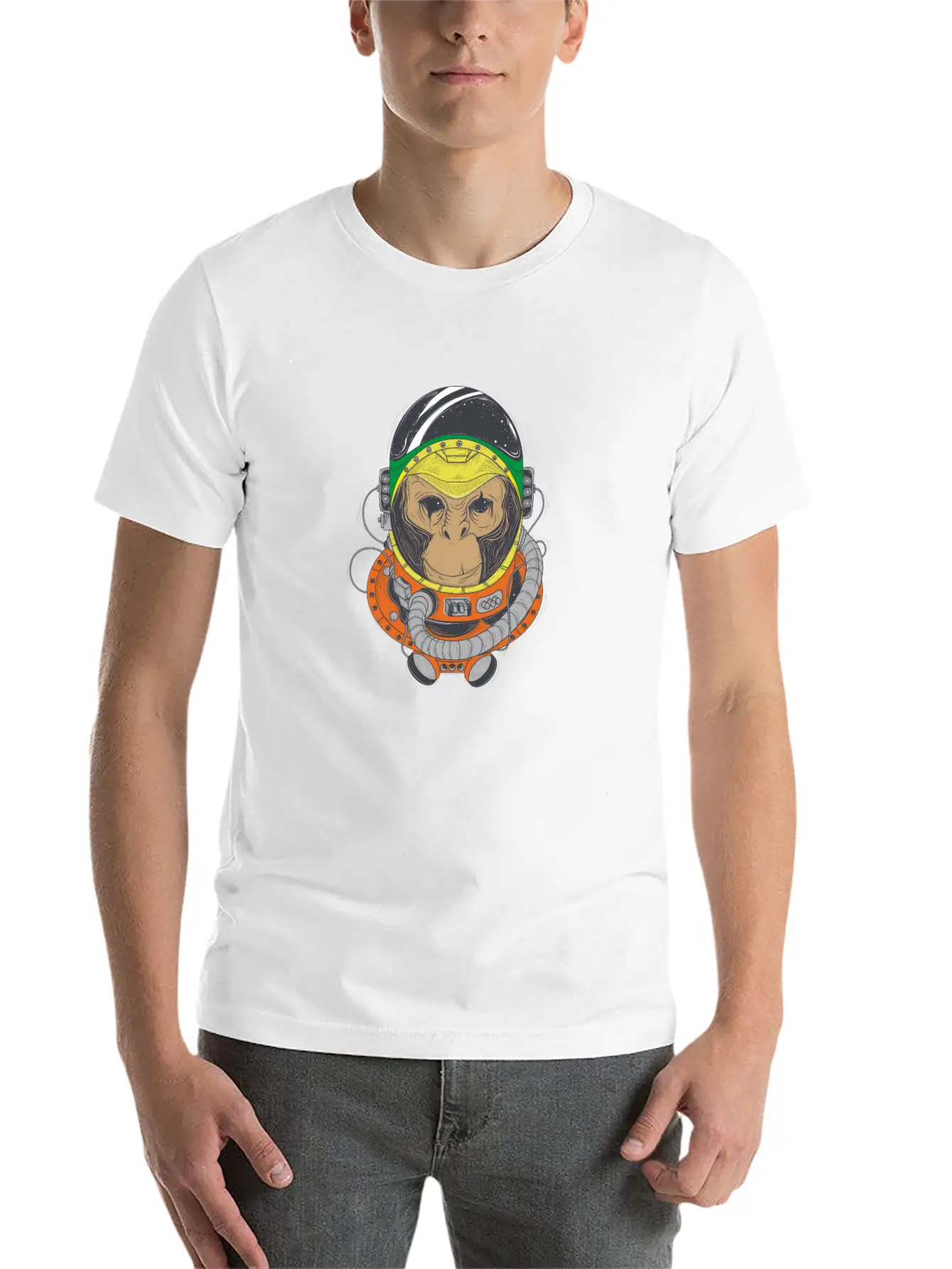 Ape In Space Essential Cotton Tee For Daily Outfits – Unisex Style