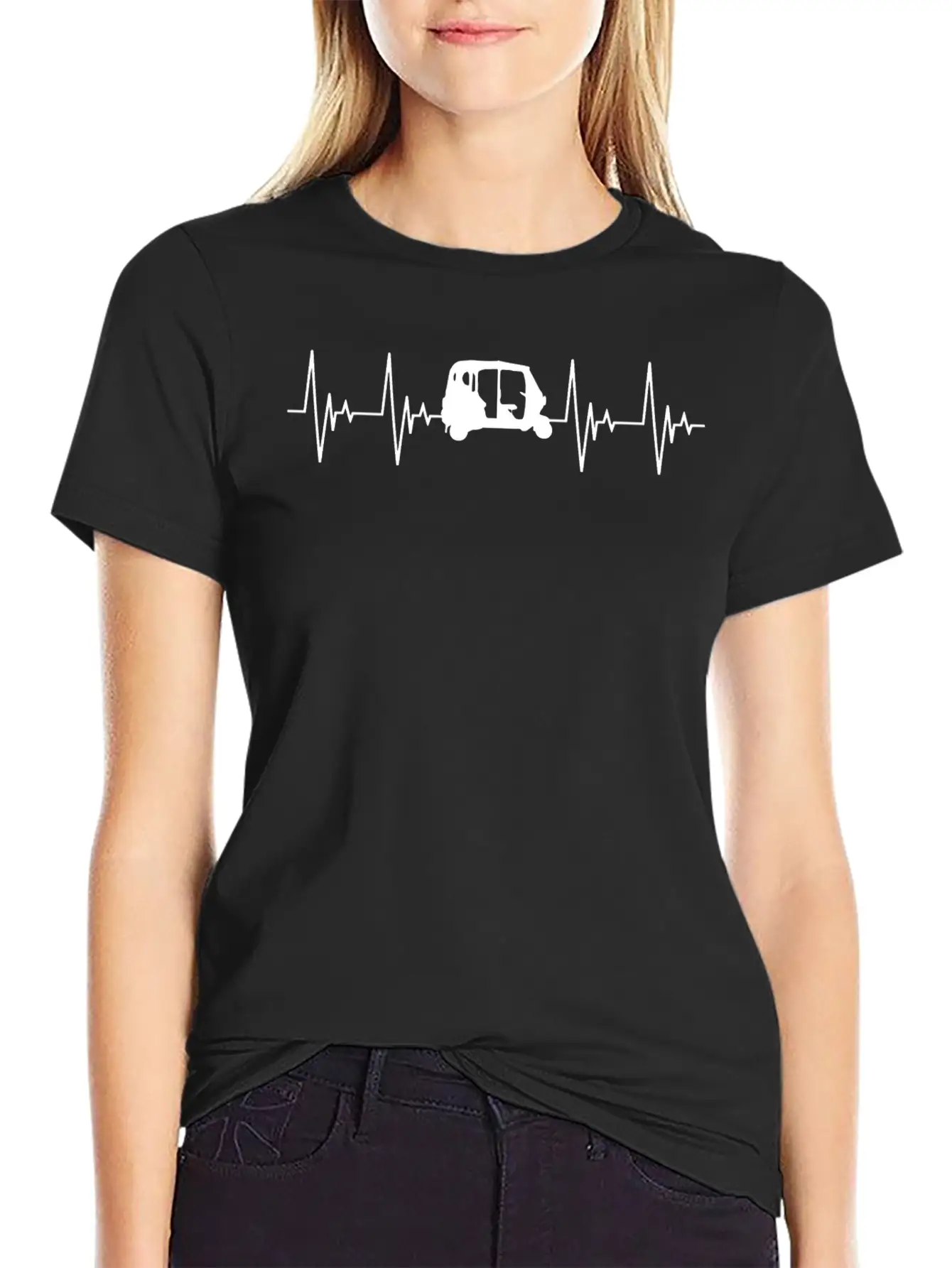 APE Rickshaw Heartbeat Vehicle Gift Car Basic Graphic T-Shirt – Daily Comfort In Soft Cotton