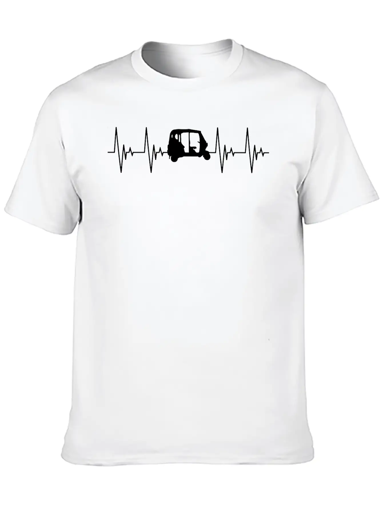 APE Rickshaw Heartbeat Vehicle Gift Car Basic Graphic T-Shirt – Daily Comfort In Soft Cotton