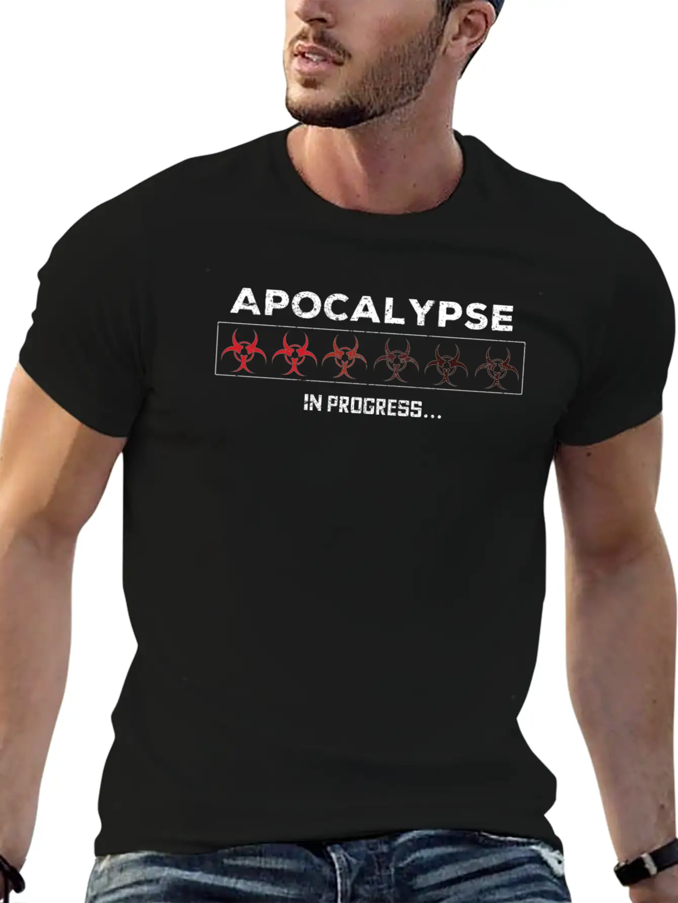 Apocalypse In Progress Lightweight Cotton T-Shirt – Daily Comfort Graphic Shirt
