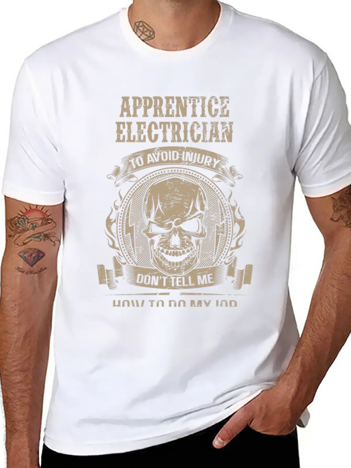 Apprentice Electrician - Avoiding Injury Classic Fit Graphic Tee For Daily Comfort – Unisex Cotton Shirt