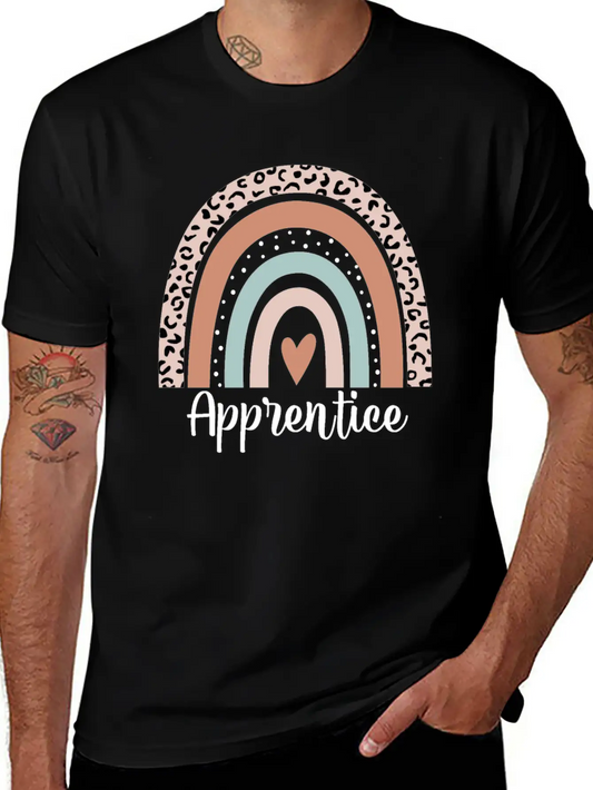 Apprentice Rainbow Leopard Funny Apprentice Essential Cotton Tee For Daily Outfits – Unisex Style