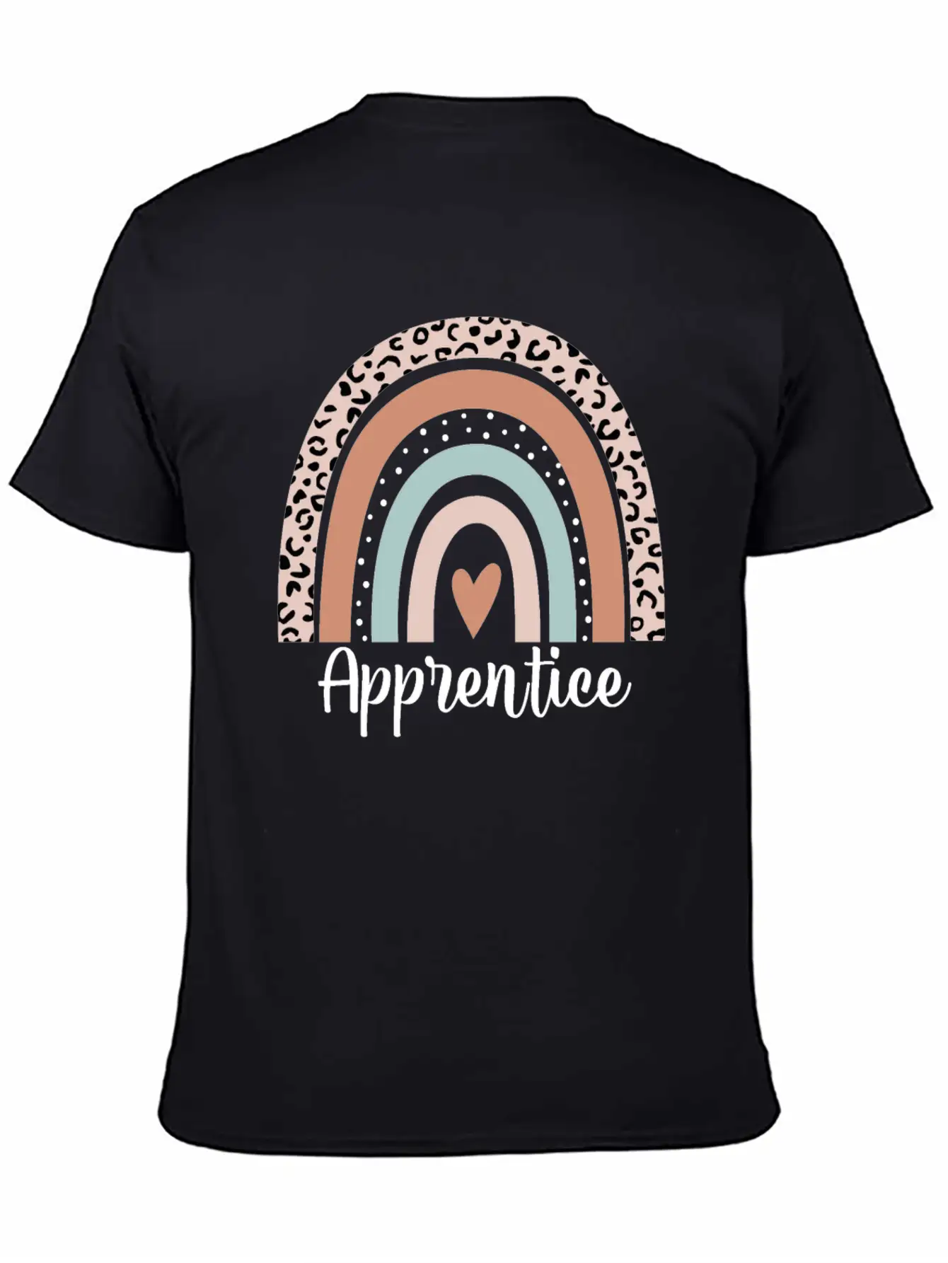 Apprentice Rainbow Leopard Funny Apprentice Essential Cotton Tee For Daily Outfits – Unisex Style