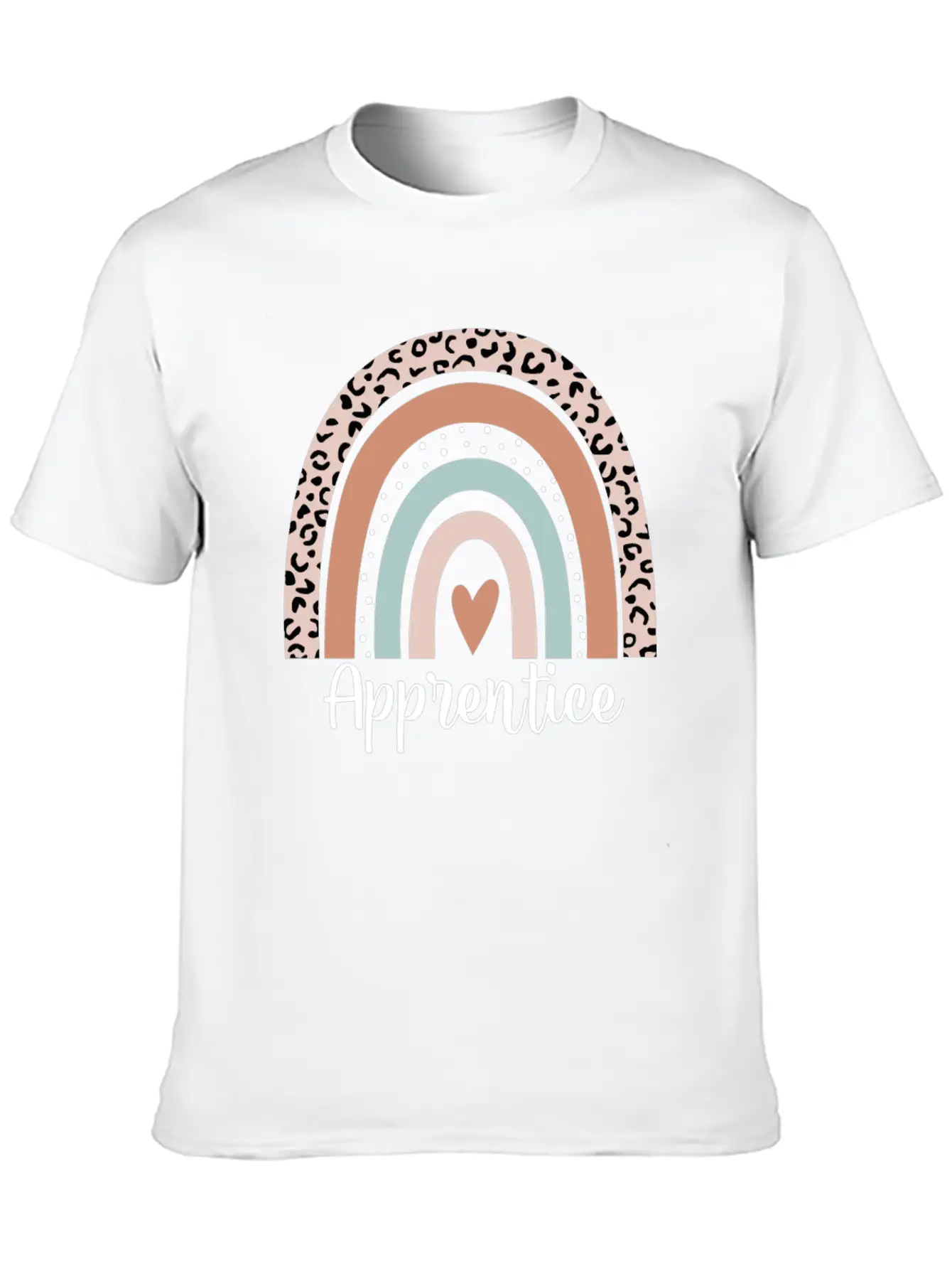 Apprentice Rainbow Leopard Funny Apprentice Essential Cotton Tee For Daily Outfits – Unisex Style