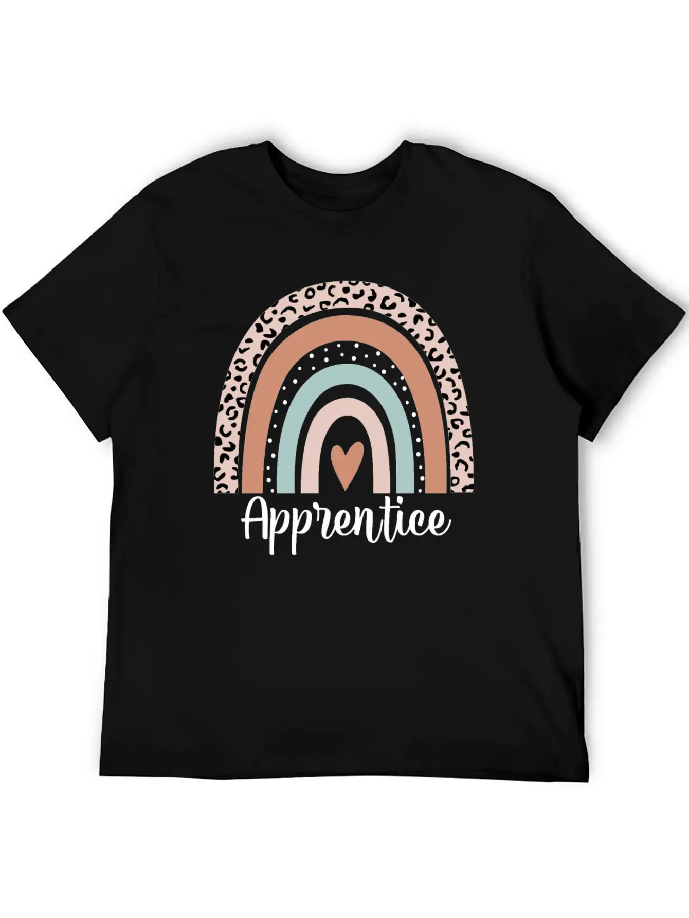 Apprentice Rainbow Leopard Funny Apprentice Essential Cotton Tee For Daily Outfits – Unisex Style