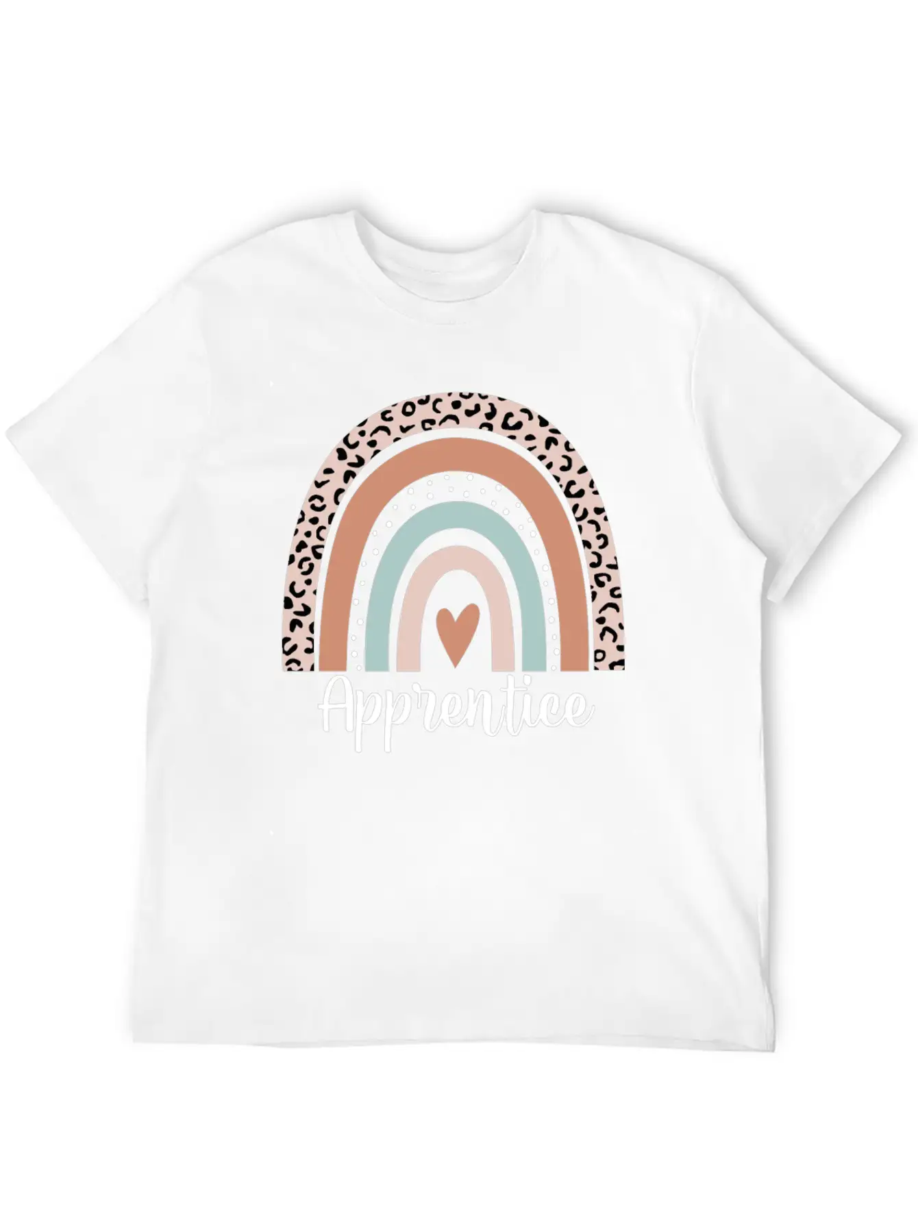 Apprentice Rainbow Leopard Funny Apprentice Essential Cotton Tee For Daily Outfits – Unisex Style