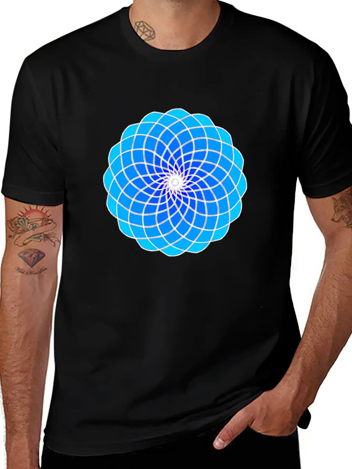 Aqua Mandala Unisex Casual T-Shirt – Clean Design For Daily Comfort