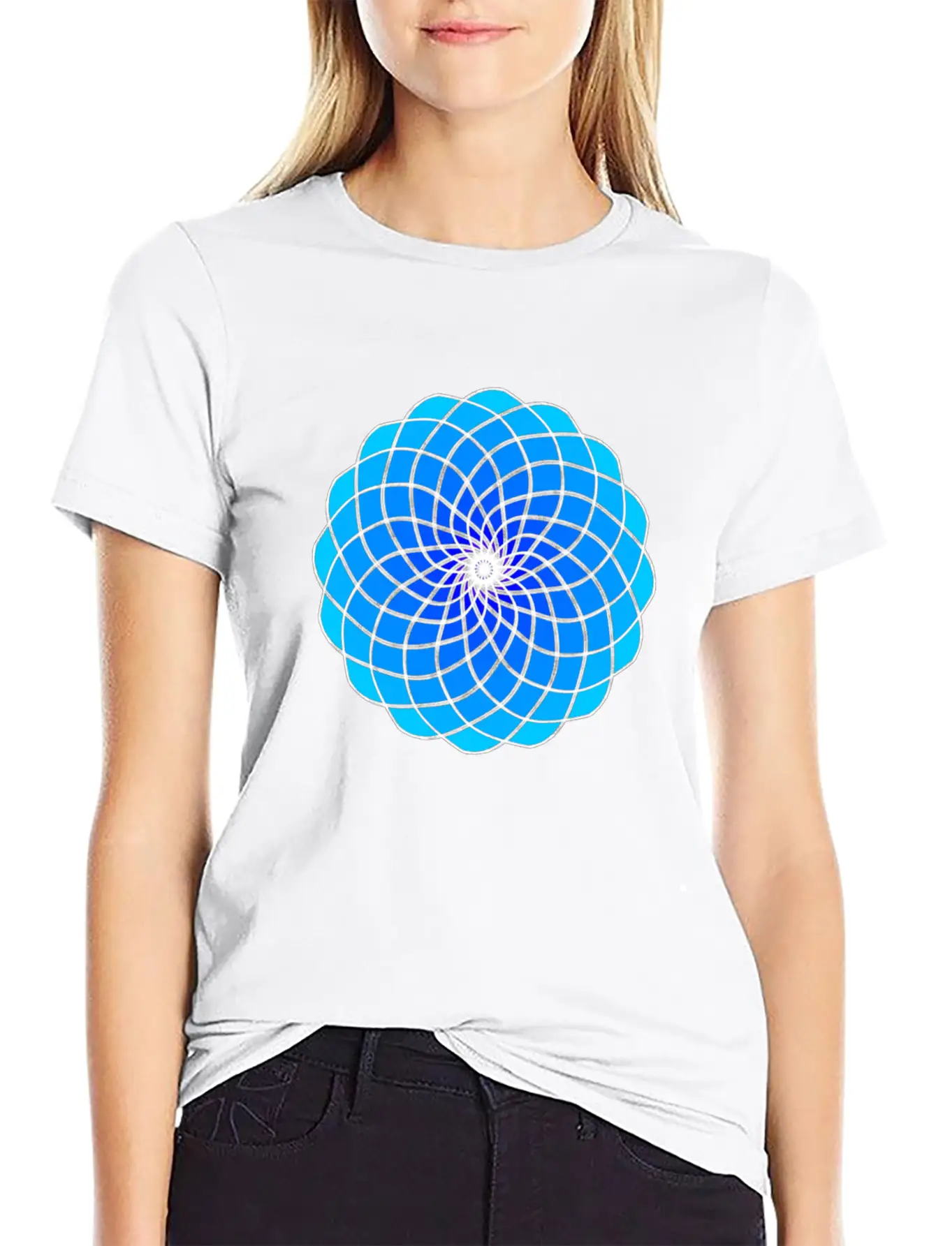 Aqua Mandala Unisex Casual T-Shirt – Clean Design For Daily Comfort