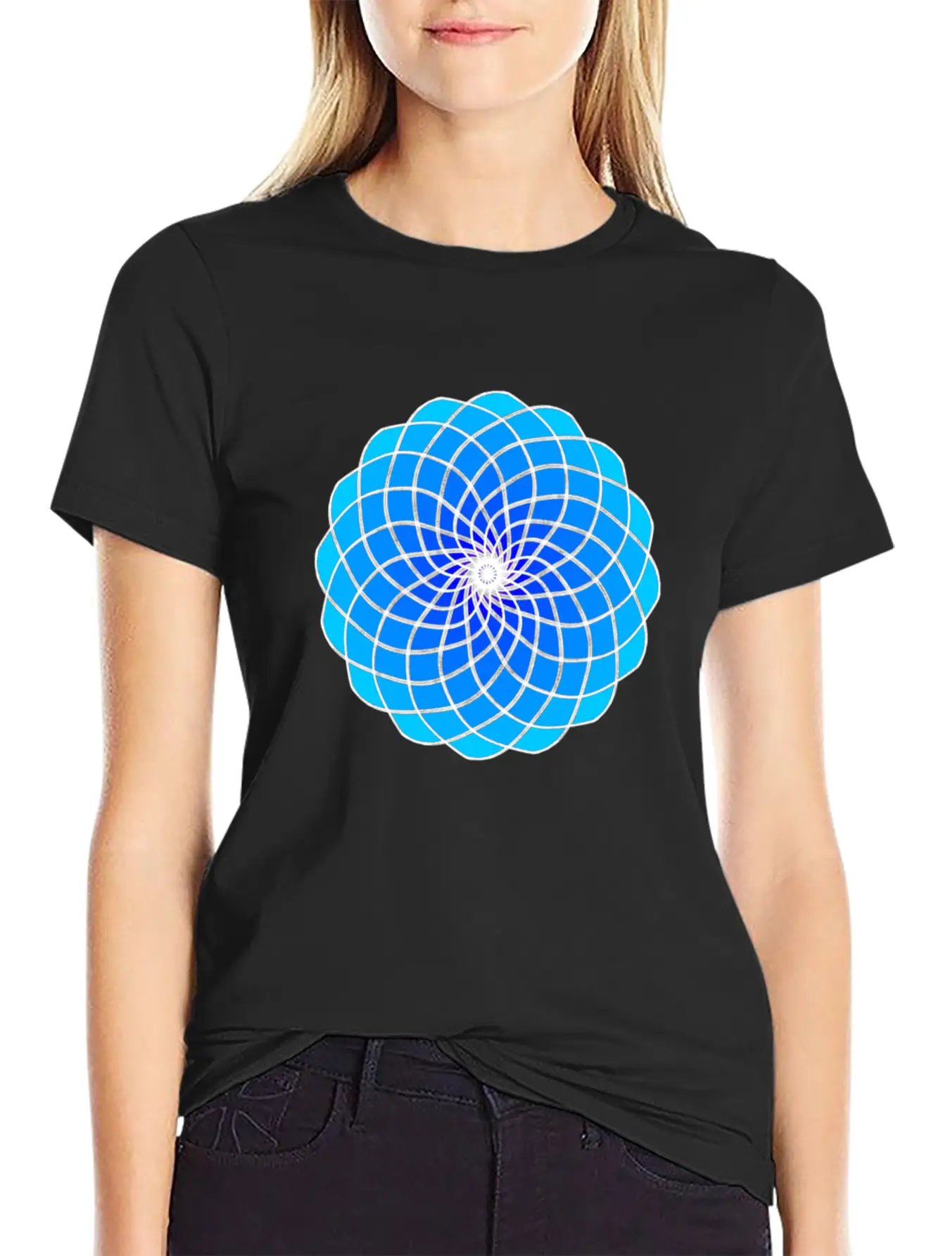 Aqua Mandala Unisex Casual T-Shirt – Clean Design For Daily Comfort